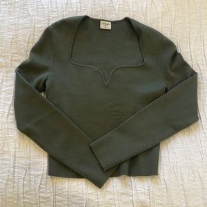 Green Abercrombie Long Sleeve Shirt